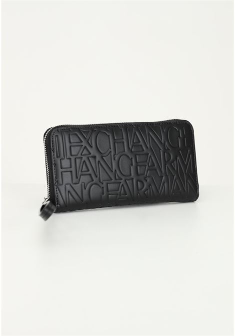Black women's wallet with all over logo ARMANI EXCHANGE | 948451CC79300020